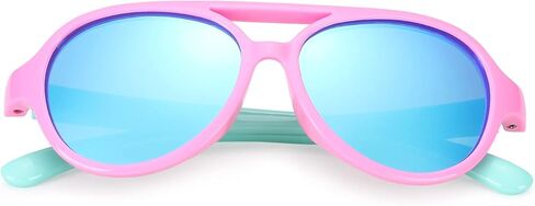 Pro Acme Polarized TPEE Durable Aviator Kids Sunglasses for Boys Girls Soft Rubber Flexible Frame Protective Eyewear Age 3-8 in Saudi Arabia