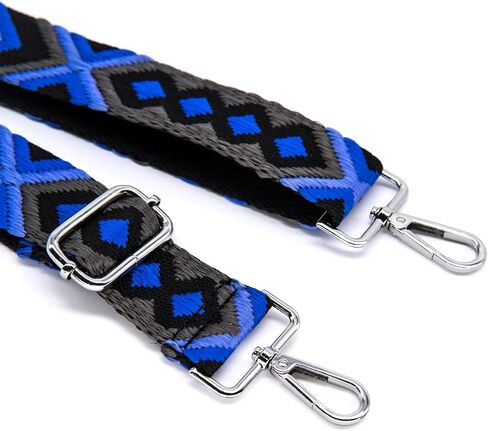 S&loyoe Silver Buckle Purse Straps Replacement Crossbody Bag Strap Adjustable Wide Guitar Straps for Handbags 1.5inch in Saudi Arabia
