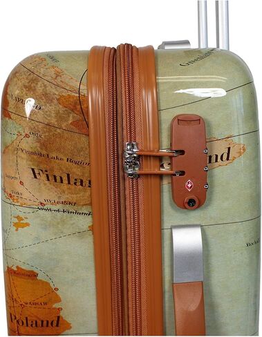 World Traveler Europe (Set of 4-Piece) Spinner Luggage Set with TSA Lock, Brown,Zippered Divider in Saudi Arabia