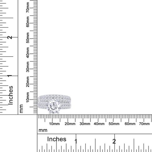 SAVEARTH DIAMONDS Center 7MM Round Cut Lab Created Moissanite Diamond Solitaire Bridal Set Engagement Ring In 10K Or 14K Solid Gold Jewelry For Women (G-H Color, 1.75 Cttw) in Saudi Arabia