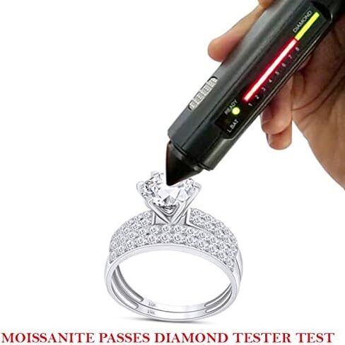 SAVEARTH DIAMONDS Center 7MM Round Cut Lab Created Moissanite Diamond Solitaire Bridal Set Engagement Ring In 10K Or 14K Solid Gold Jewelry For Women (G-H Color, 1.75 Cttw) in Saudi Arabia