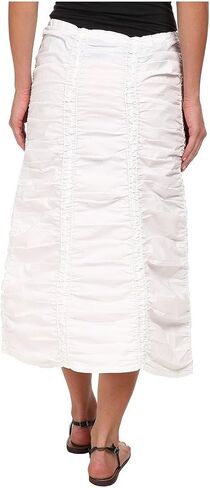 XCVI Stretch Poplin Double Shirred Panel Skirt in Saudi Arabia