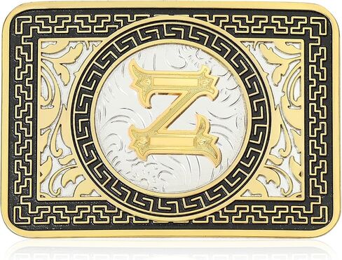 Western Belt Buckle Initial Letters ABCDEFG to Z Cowboy Rodeo Belt Buckles for Men Women Cowboy Cowgirl in Saudi Arabia
