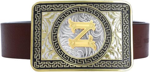 Western Belt Buckle Initial Letters ABCDEFG to Z Cowboy Rodeo Belt Buckles for Men Women Cowboy Cowgirl in Saudi Arabia