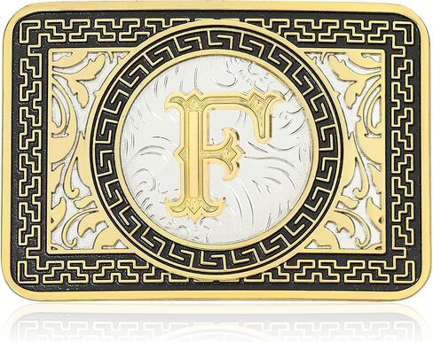 Western Belt Buckle Initial Letters ABCDEFG to Z Cowboy Rodeo Belt Buckles for Men Women Cowboy Cowgirl in Saudi Arabia