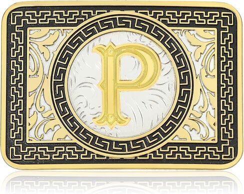 Western Belt Buckle Initial Letters ABCDEFG to Z Cowboy Rodeo Belt Buckles for Men Women Cowboy Cowgirl in Saudi Arabia
