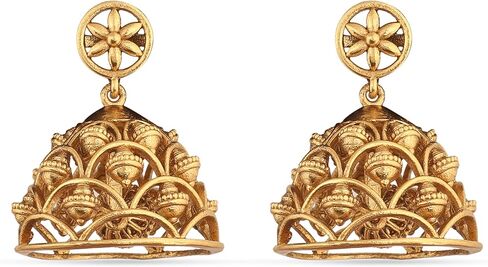 TARINIKA Antique Gold Plated Kumud Choker with Geometric filigree Design - Jewelry Set for Women | Perfect for Ethnic occasions | Indian Jewelry Sets for Women | 1 Year Warranty* in Saudi Arabia