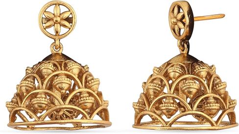 TARINIKA Antique Gold Plated Kumud Choker with Geometric filigree Design - Jewelry Set for Women | Perfect for Ethnic occasions | Indian Jewelry Sets for Women | 1 Year Warranty* in Saudi Arabia
