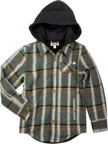 Appaman Kids Boy's Glen Hooded Insulated Jacket (Toddler/Little Kids/Big Kids) Woodland Herringbone 3 Toddler in Saudi Arabia