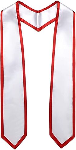 Del Mex Unisex Adult Plain Graduation Honor Stole Sash with Trim in Saudi Arabia