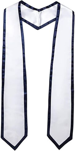 Del Mex Unisex Adult Plain Graduation Honor Stole Sash with Trim in Saudi Arabia