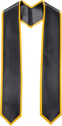 Del Mex Unisex Adult Plain Graduation Honor Stole Sash with Trim in Saudi Arabia
