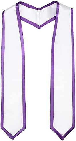 Del Mex Unisex Adult Plain Graduation Honor Stole Sash with Trim in Saudi Arabia
