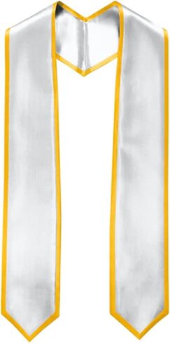 Del Mex Unisex Adult Plain Graduation Honor Stole Sash with Trim in Saudi Arabia