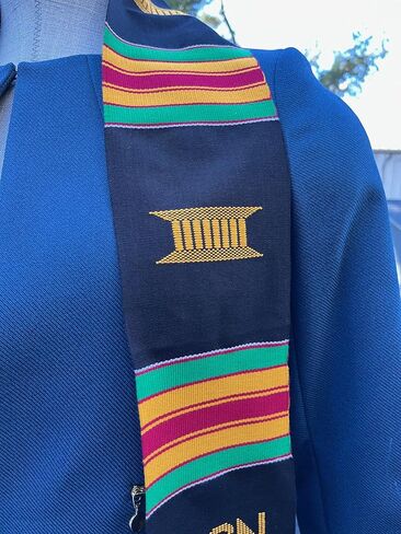 Ovaltag Nursing Graduation stole / Kente Sash, Class of 2023 RN with Medical logo, Blue, Blue in Kuwait