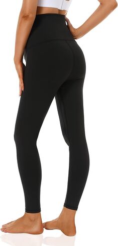 Foucome Fleece Lined Maternity Leggings Over The Belly Pregnancy Winter Thermal Warm Workout Yoga Pants in Saudi Arabia