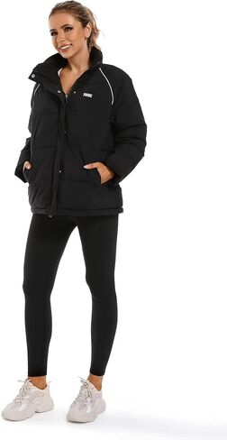 Foucome Fleece Lined Maternity Leggings Over The Belly Pregnancy Winter Thermal Warm Workout Yoga Pants in Saudi Arabia