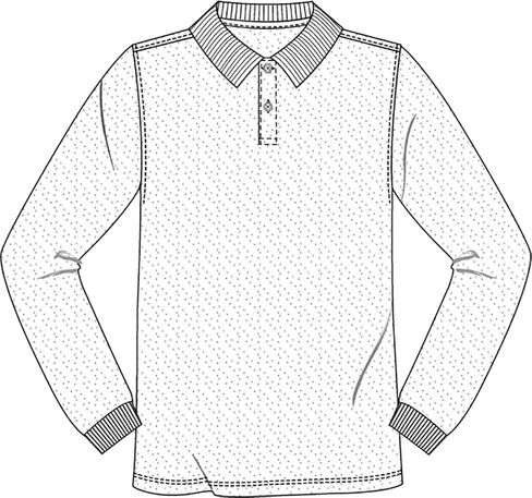 قميص بولو بأكمام طويلة للجنسين مطبوع عليه صورة البيك من Classroom in Kuwait