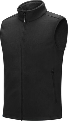 Outdoor Ventures Men's Full-Zip Polar Fleece Vest Outerwear Lightweight Warm Casual Sleeveless Jacket for Fall & Winter in Kuwait