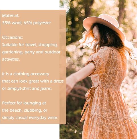 قبعة فيدورا من الصوف الكلاسيكي للنساء من Lisianthus مع إبزيم حزام وحافة واسعة من بنما in Kuwait