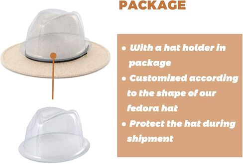 قبعة فيدورا من الصوف الكلاسيكي للنساء من Lisianthus مع إبزيم حزام وحافة واسعة من بنما in Kuwait