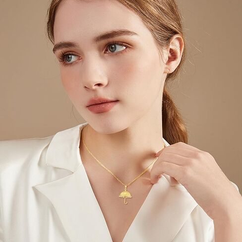 14k Gold Umbrella Pendant Necklace Jewelry Christmas Gifts for Women Girlfriend Daughter Her in Saudi Arabia