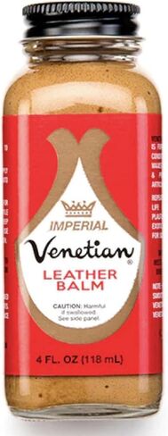 Imperial Leather Balm - Leather Conditioner for Shoes, Boots, Bags, Couches, & More- 4oz- Light Brown in Kuwait