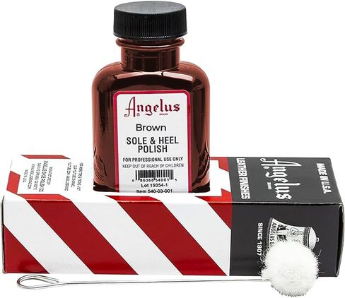 Angelus Leather Sole and Heel Edge Dressing Brown | Made in USA - Comes with Applicator in Saudi Arabia