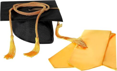 Unisex Adult Matte Graduation Cap with Tassel Stole Honor Cord and 2023 Charms for Adults High School and Bachelor Master in Saudi Arabia