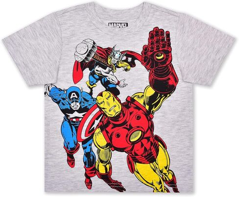 طقم تي شيرت وبنطلون رياضي من قطعتين للأولاد من Marvel Avengers Boys - أبيض/رمادي in Saudi Arabia