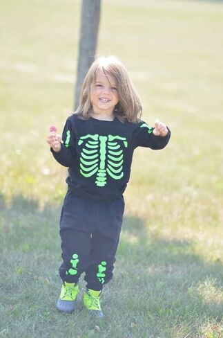 HIHA Toddler Boys Halloween Outfit Nightmare Mummy Skeleton Pullover Sweatshirt Tops Pant Christmas Clothing Set in Kuwait