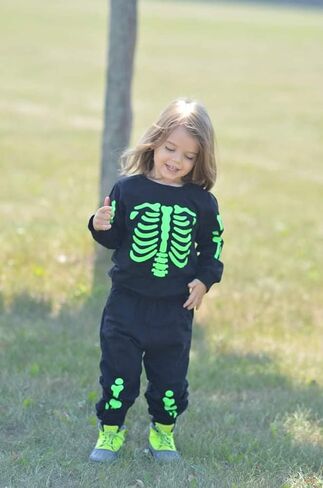 HIHA Toddler Boys Halloween Outfit Nightmare Mummy Skeleton Pullover Sweatshirt Tops Pant Christmas Clothing Set in Kuwait