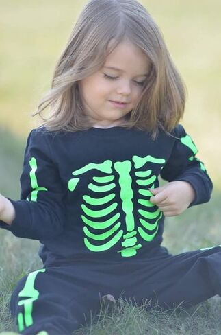 HIHA Toddler Boys Halloween Outfit Nightmare Mummy Skeleton Pullover Sweatshirt Tops Pant Christmas Clothing Set in Kuwait