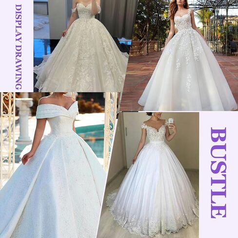 ZAYAKUZU Full 6 Hoop Skirt Floor Length Crinoline Underskirt Wedding Dress Petticoat for Women White in Kuwait