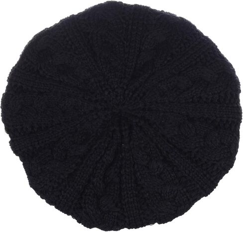 BYOS Womens Winter Cozy Cable Fleece Lined Knit Beret Beanie Hat (Set Available) in Saudi Arabia