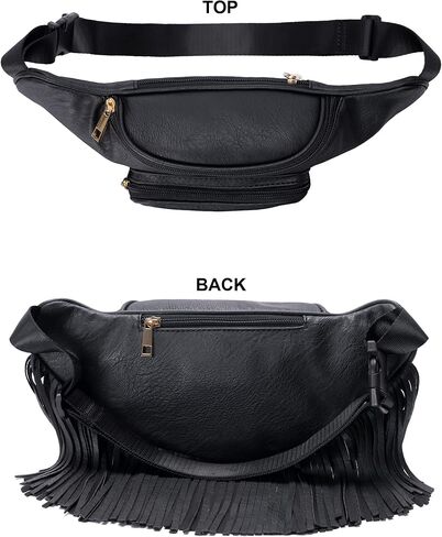 Solene Fringe Waist bag for women with Multi Zipper Pockets in Kuwait