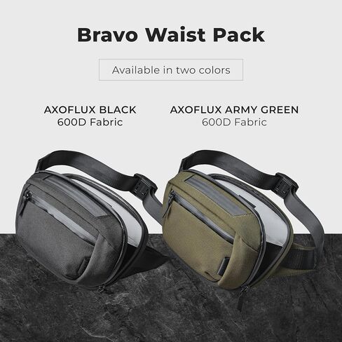 ALPAKA Bravo Waist Pack - iPad Mini, Nintendo Switch, and Other Electronics Organizer - Versatile Carrying Case - Weatherproof Axoflux Black 600D Fabric in Saudi Arabia