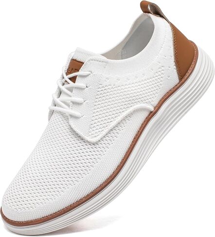 حذاء رياضي رجالي من GUBARUN ذو شبكة أوكسفورد خفيف الوزن برباط كاجوال للعمل in Kuwait