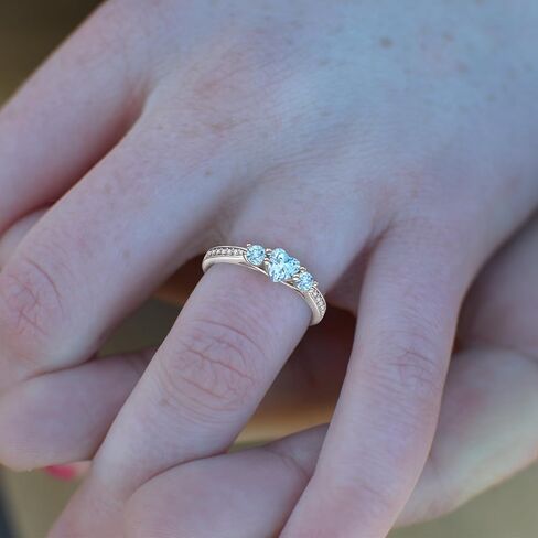 Engagement Wedding Band Ring 925 Sterling Silver Eternity Ring Birthstone Stackable Rings for Women Size 5-10 in Saudi Arabia