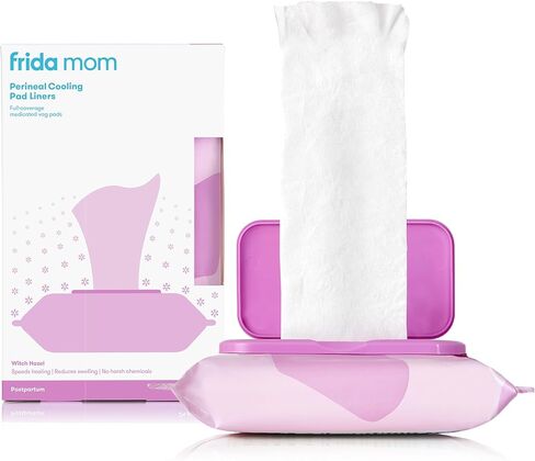 Frida Mom Witch Hazel Cooling Pad Liners (24ct) + Frida Mom Postpartum Pads, Leak Proof Maxi Pads (18ct)| Postpartum Essentials in Saudi Arabia