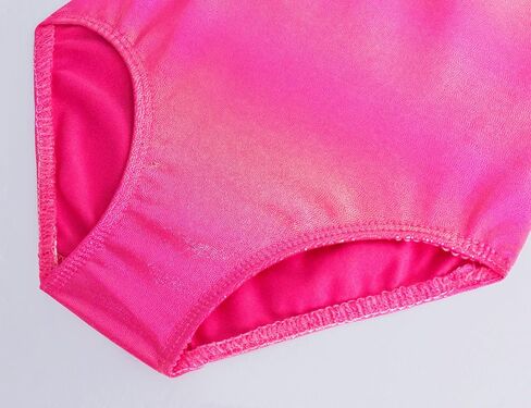 يوتار للفتيات الجمباز 2 حزمة تراجع الزي حجم 10-12 سنة البريق روز الصغار الصغار كم طويل داخلية لامعة مقياس السمكة الرياضية ارتداءها in Kuwait