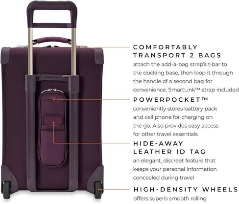 Briggs & Riley Baseline Uprights، Plum، 22 بوصة، حقيبة أساسية أساسية in Kuwait
