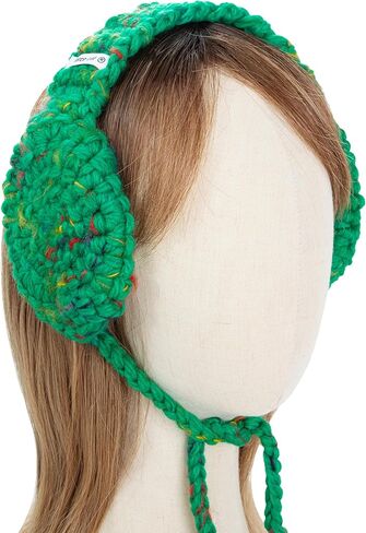 OSOPLAY Handmade Knitted Soft Winter Warm Adjustable Handband Ear Warmer Foldable Earmuffs in Kuwait