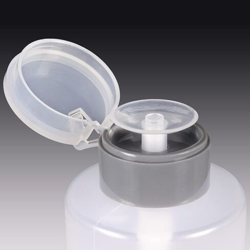 بيوتيكوم 9 أوقية الكحول المسمى دفع أسفل زجاجة ضخ السائل فارغة، المهنية، الشخصية، مختبر، طبيب الأسنان، صالون، العناية بالأظافر، استخدام المستشفى (9 أوقية، رمادي مع الكحول مطبوع) in Kuwait