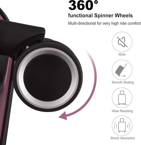 HomSof 3 Luggage Suit Case Piece Sets, Abs Hardshell Suitcase with Spinner Wheel Lightweight TSA Lock in Kuwait