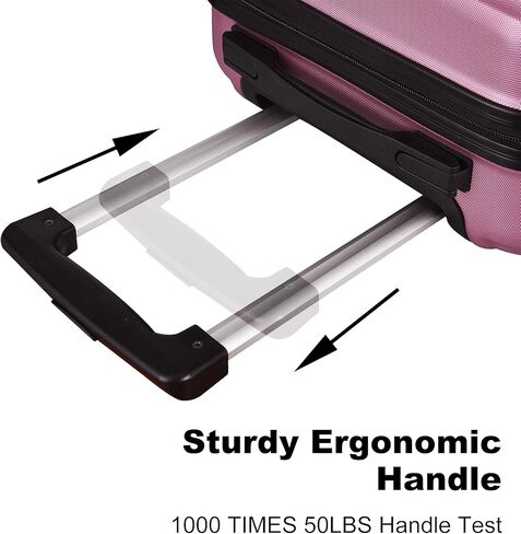 HomSof 3 Luggage Suit Case Piece Sets, Abs Hardshell Suitcase with Spinner Wheel Lightweight TSA Lock in Kuwait