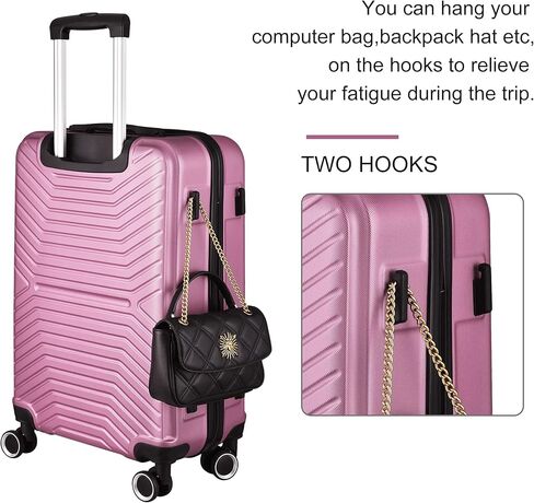 HomSof 3 Luggage Suit Case Piece Sets, Abs Hardshell Suitcase with Spinner Wheel Lightweight TSA Lock in Kuwait