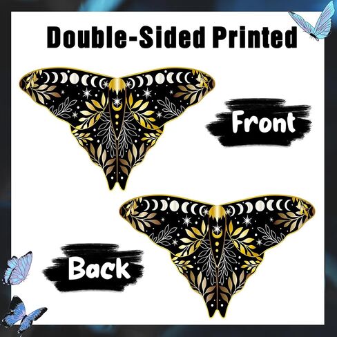 INCOK Butterfly Moth Wings Costumes for Women - Double-Sided Fairy Moth Wing Cape with Mask Adult Christmas Cosplay Dress up in Kuwait
