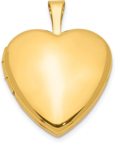 Lex & Lu 14k Gold Filled Satin and Polished 2-Frame 15mm Heart Locket in Saudi Arabia