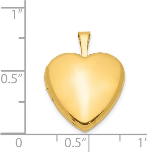 Lex & Lu 14k Gold Filled Satin and Polished 2-Frame 15mm Heart Locket in Saudi Arabia